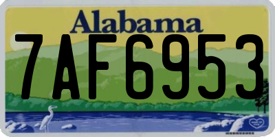 AL license plate 7AF6953