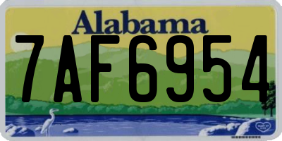 AL license plate 7AF6954