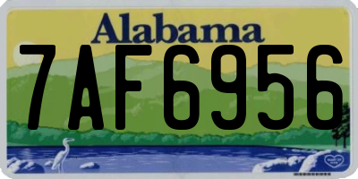 AL license plate 7AF6956