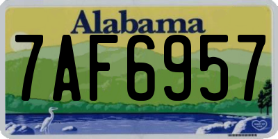 AL license plate 7AF6957