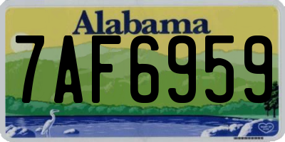 AL license plate 7AF6959