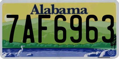 AL license plate 7AF6963