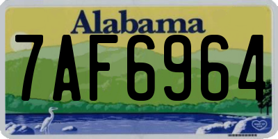 AL license plate 7AF6964