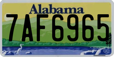 AL license plate 7AF6965