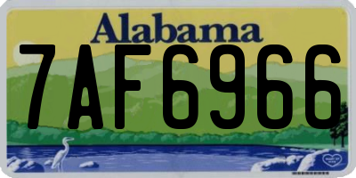 AL license plate 7AF6966