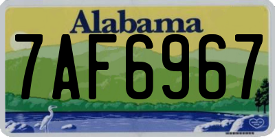 AL license plate 7AF6967