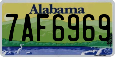 AL license plate 7AF6969