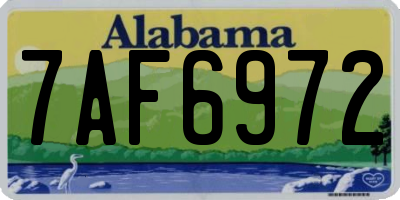 AL license plate 7AF6972