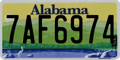 AL license plate 7AF6974