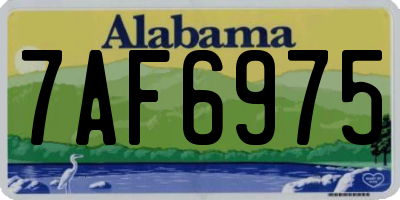 AL license plate 7AF6975