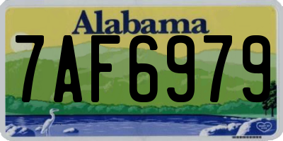 AL license plate 7AF6979