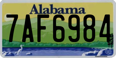 AL license plate 7AF6984