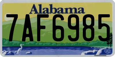 AL license plate 7AF6985