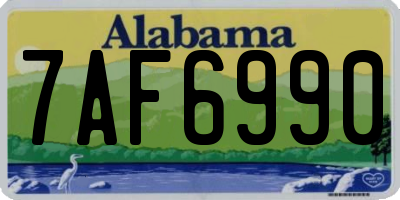 AL license plate 7AF6990