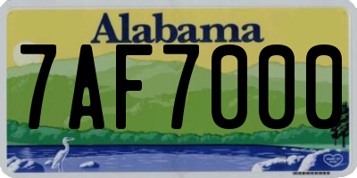 AL license plate 7AF7000