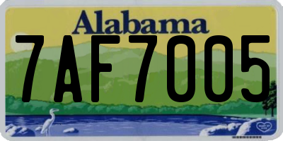 AL license plate 7AF7005