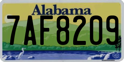 AL license plate 7AF8209
