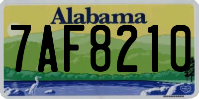 AL license plate 7AF8210