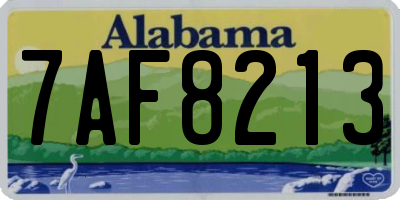 AL license plate 7AF8213