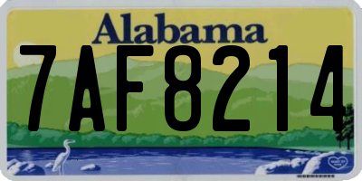 AL license plate 7AF8214