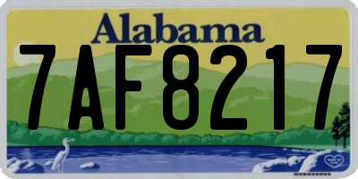 AL license plate 7AF8217