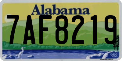 AL license plate 7AF8219