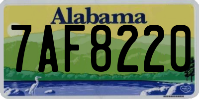 AL license plate 7AF8220