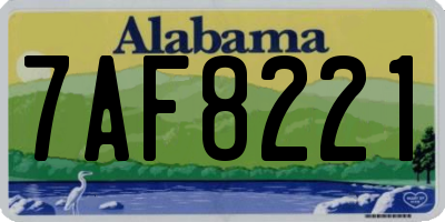 AL license plate 7AF8221
