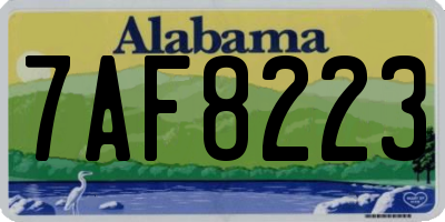 AL license plate 7AF8223