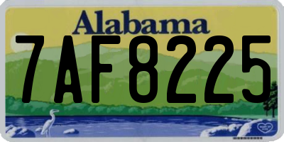 AL license plate 7AF8225