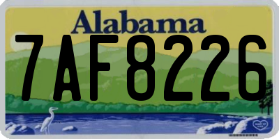 AL license plate 7AF8226