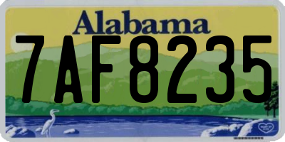 AL license plate 7AF8235