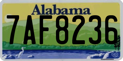 AL license plate 7AF8236
