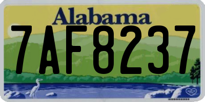 AL license plate 7AF8237