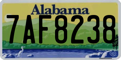 AL license plate 7AF8238