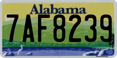 AL license plate 7AF8239