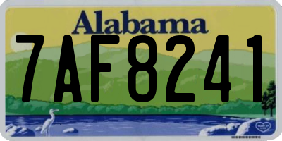 AL license plate 7AF8241
