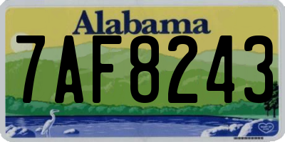 AL license plate 7AF8243
