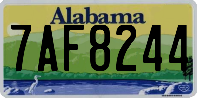 AL license plate 7AF8244