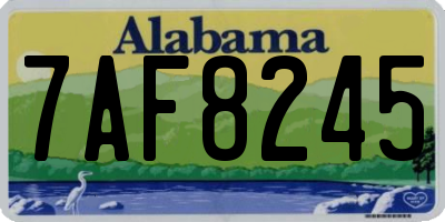 AL license plate 7AF8245