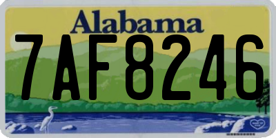 AL license plate 7AF8246