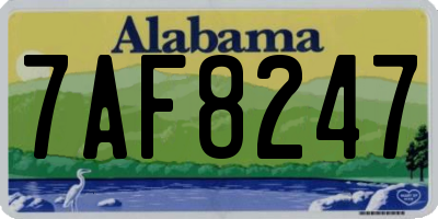 AL license plate 7AF8247