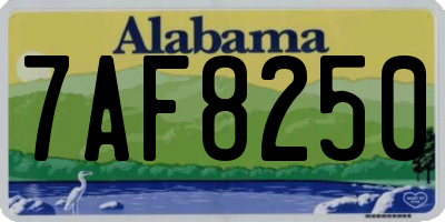 AL license plate 7AF8250
