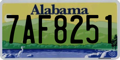 AL license plate 7AF8251
