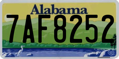 AL license plate 7AF8252