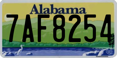 AL license plate 7AF8254
