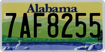 AL license plate 7AF8255