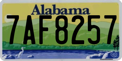 AL license plate 7AF8257