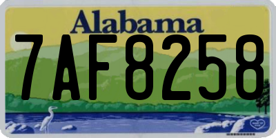 AL license plate 7AF8258