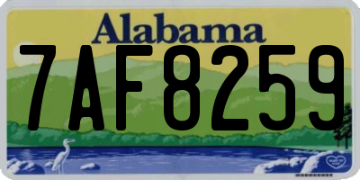 AL license plate 7AF8259